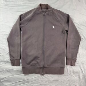 Apple Store Employee Track Jacket Full Zip‎ Gray Logo Adult Sm Uniform Workwear